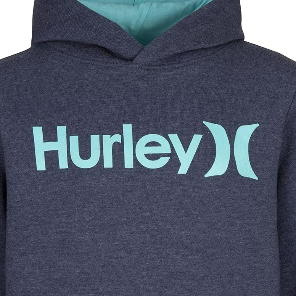 NWT 2T Hurley Boys Pullover Hoodie Armory Navy Heather One & Only Fleece - Picture 2 of 3